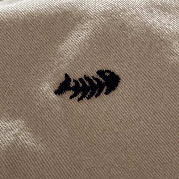 Boys SZ 8 childrens place khaki tan navy fishbone embroidered shorts SO CUTE🐟 - Picture 4 of 11